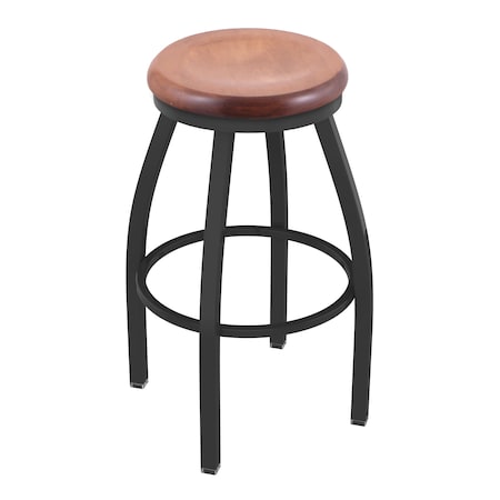 Holland Bar Stool Co 25" Swivel Counter Stool, Pewter Finish, Med Maple Seat 80225PWMedMpl